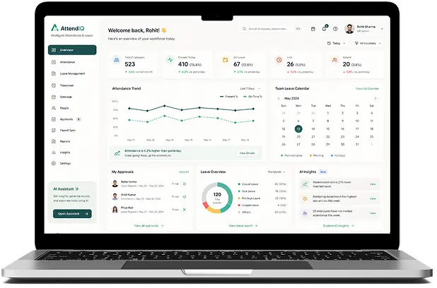 AI-built Attendance &  Leave Platform